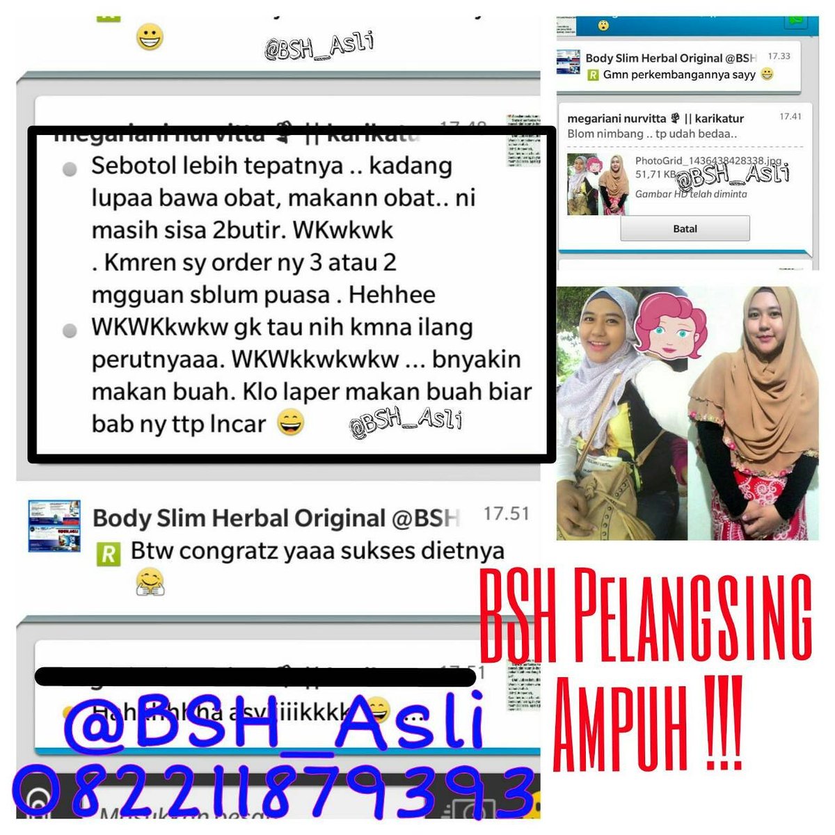 BSH_Asli's tweet photo. BodySlimHerbal Original BSH
bye bye PERUT BUNCIT 😘😘😘
BB 5994DFFA ✆ 082211879393
Line ID @obatpelangsing https://t.co/iwcmr7reMg
