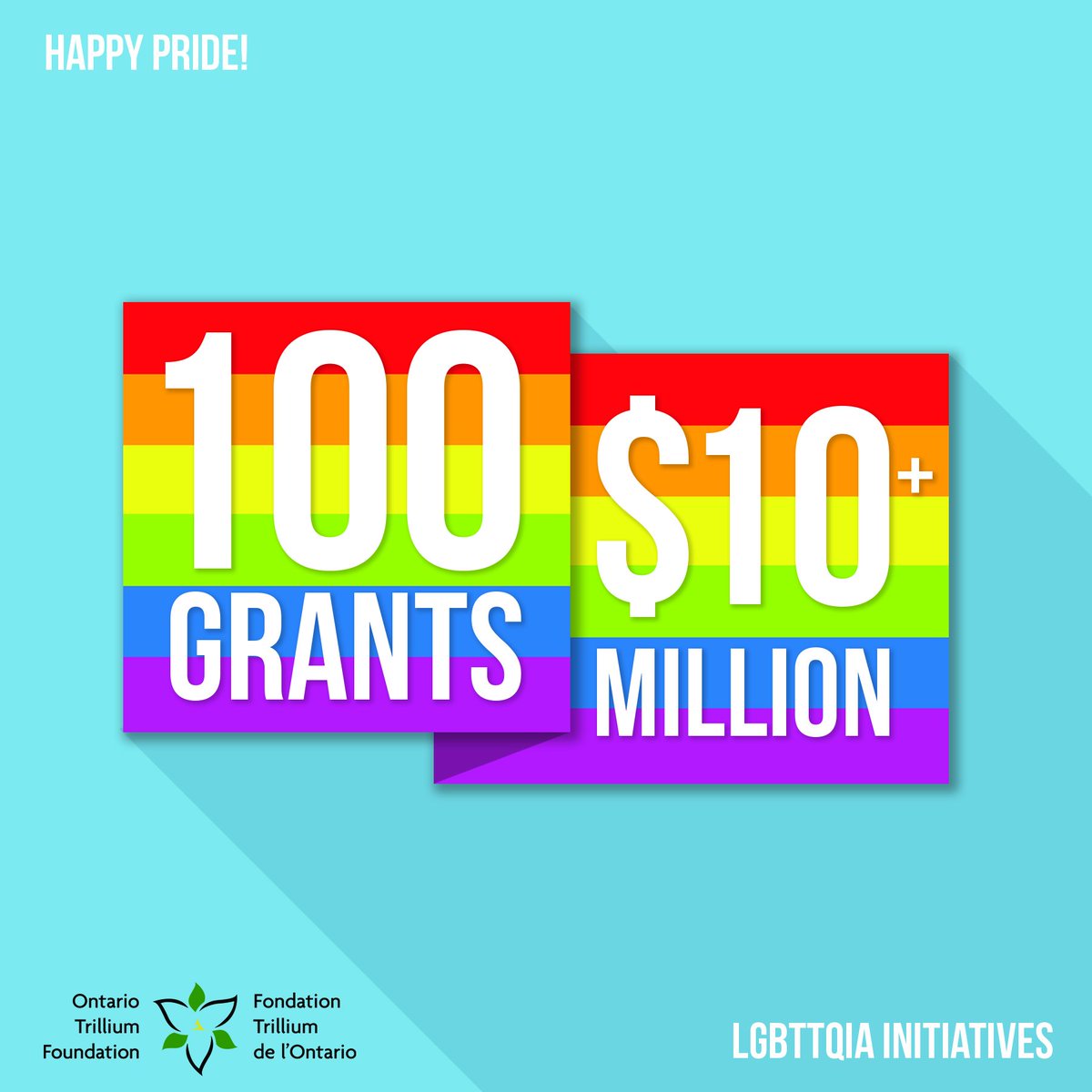 Happy #pride! Since 1999, we’ve funded 100 grants for LGBTTQIA initiatives worth more than $10M.