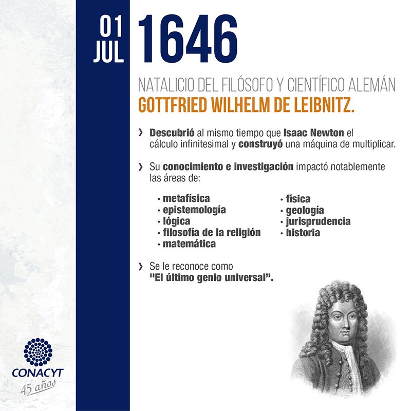 Secihti_Mx's tweet photo. #Leibnitz fue un científico que trascendió más allá de tener calles con su nombre. #UnDíaComoHoy https://t.co/JJDX0eV1im