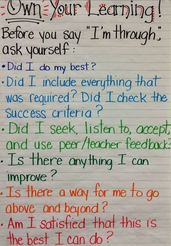 WeAreTeachers's tweet photo. Love this! Student check-in before turning in work: #edchat https://t.co/QyVQVXmKMt