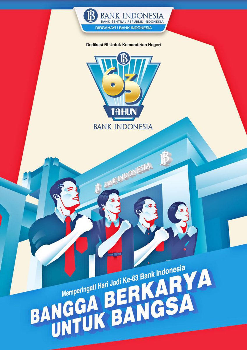 bank_indonesia's tweet photo. 1 Juli 2016 memperingati hari jadi ke-63 Bank Indonesia "Bangga Berkarya Untuk Bangsa" https://t.co/sRg3waeSEs