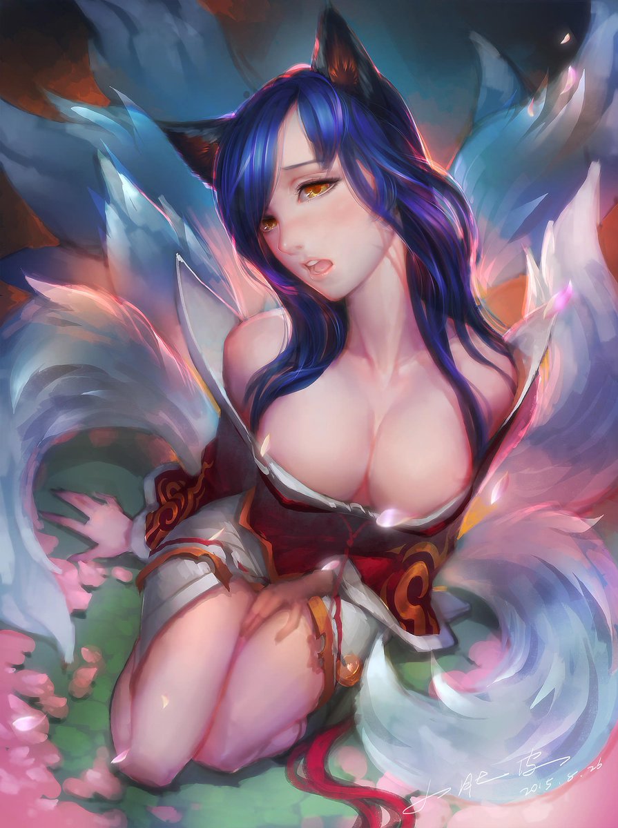 LOL__ART's tweet image. Best #LeagueOfLegends fan arts
=&amp;gt; lolart.ucoz.com

#Ahri #lol #riot #wallpapers #tail #girl #anime #foxgirl