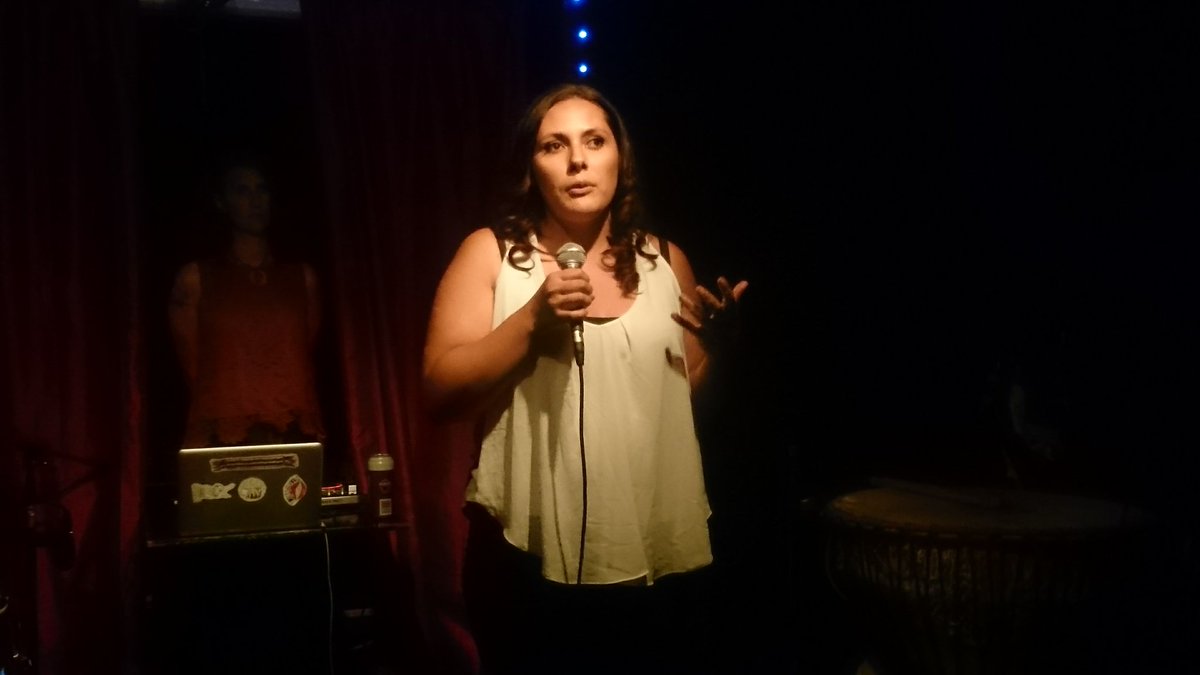 This Ain't Canada Fundraiser &amp; Launch party has just begun <a href="/TheCentralTO/">The Central</a>. Missy explaining the opening address.