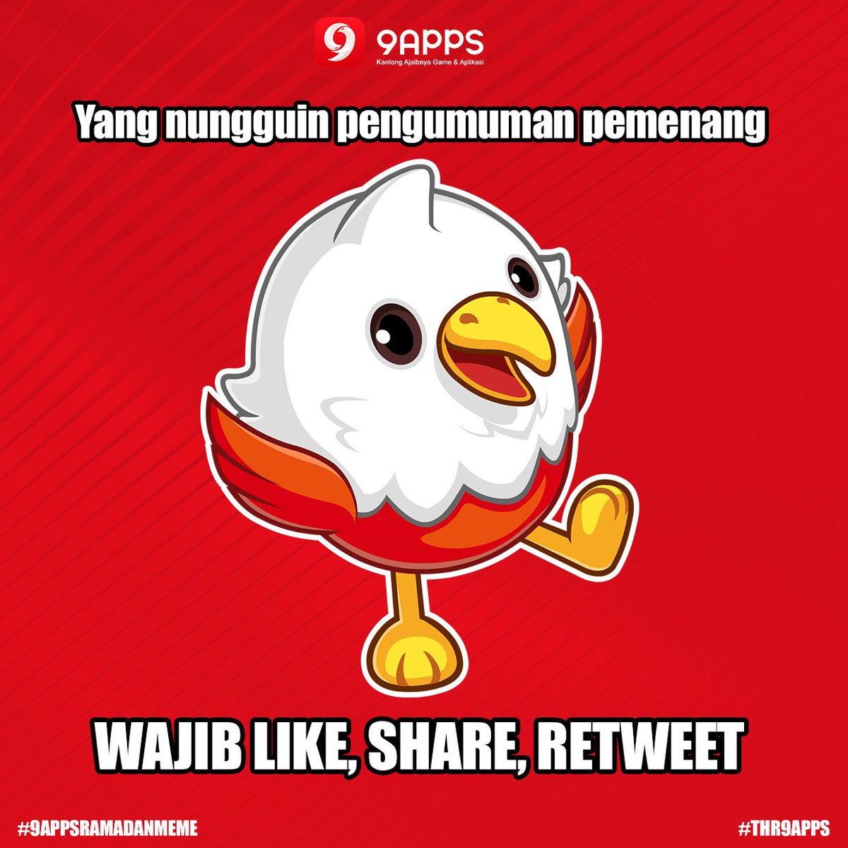 git_gitata's tweet photo. RT @9Apps_id Yang nungguin wajib RETWEET yaaaa... #9APPSRamadanMeme #THR9APPS https://t.co/ExegPC6C0m