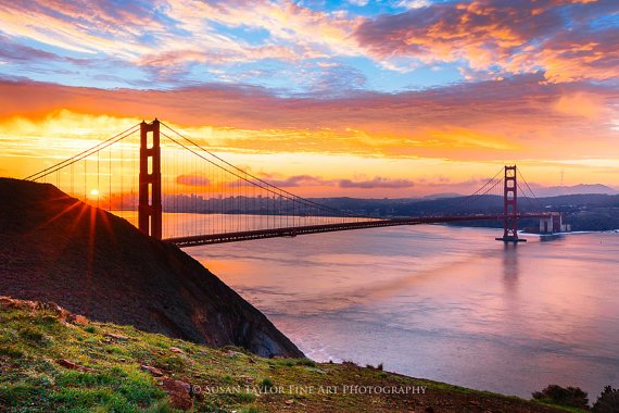 ArtPhotoLover's tweet photo. Check out this large #GoldenGateBridge Sunrise Print! https://t.co/9B8RASD5LW #handmade #photography https://t.co/JlJJBg5hoS