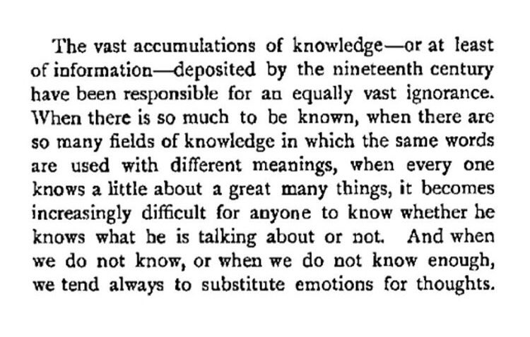 A few timely, wise, words from TS Eliot from 1921