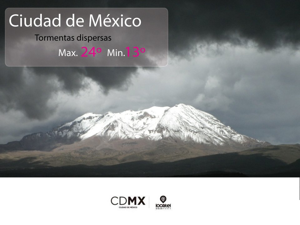 locatel_mx's tweet photo. Pronóstico del tiempo para mañana. #CDMX https://t.co/pagTt1cz62