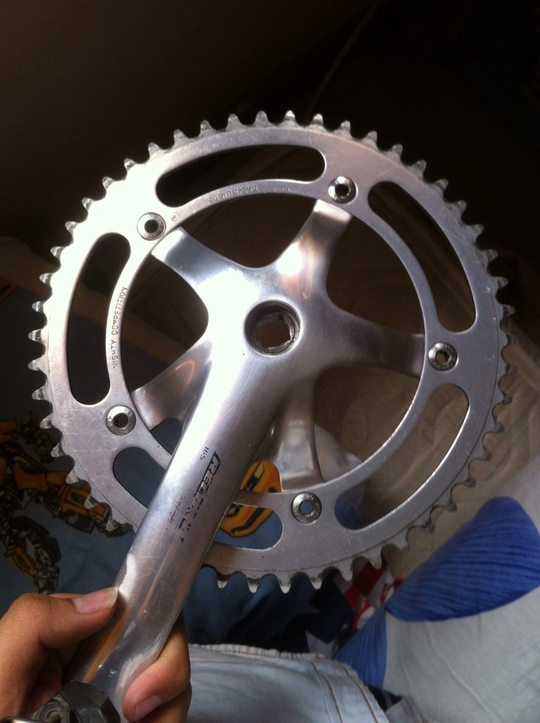 Wts crankset campagnolo chainring nya sugino aeromighty 2000k nett. Tambah 200 dapet bb sg 75 njs #fnfjb #fpjb #rbjb