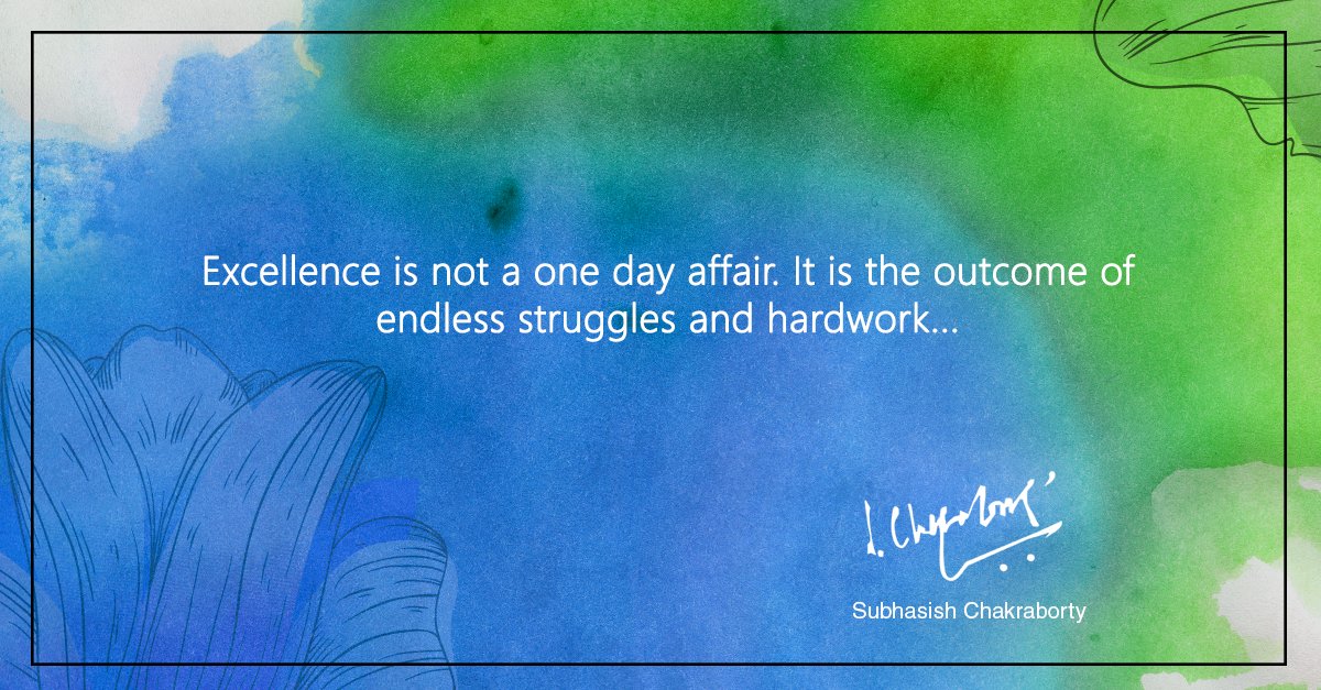 If it came easily, it was not a success in the first place.