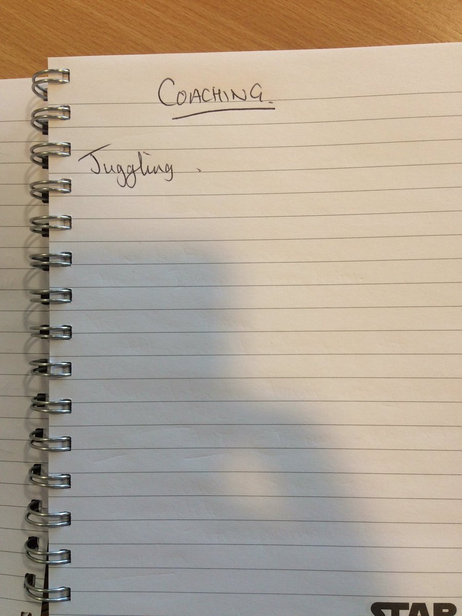 angiegan's tweet photo. The Q was "do you have facilitator notes for the coaching session today?" ...lol #experimentor #stress #safekeeper https://t.co/2fXSTsfE8a