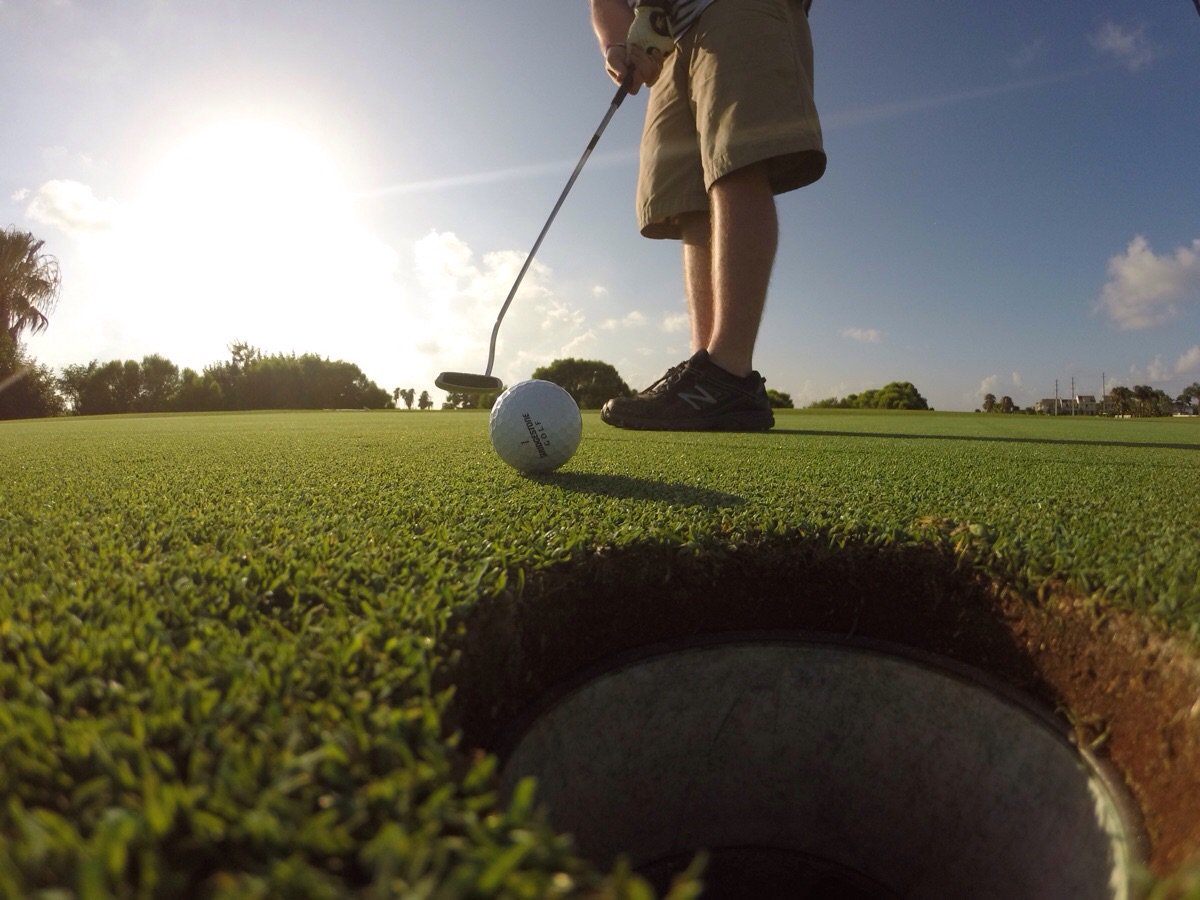 If you think it's hard to meet new people, try picking up the wrong golf ball.