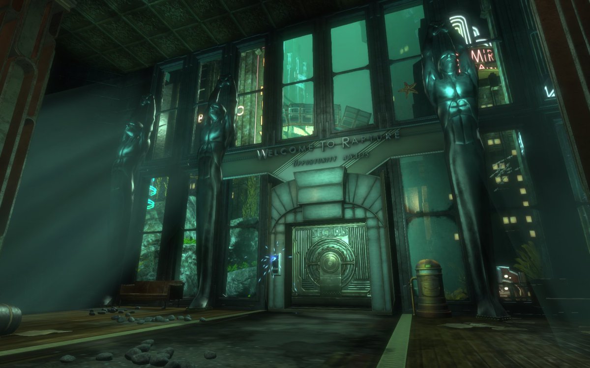 2K_UK's tweet photo. #Bioshock - Good morning! Start your day by feasting your eyes on these brooding Bioshock The Collection screens! https://t.co/R74LhFGsua