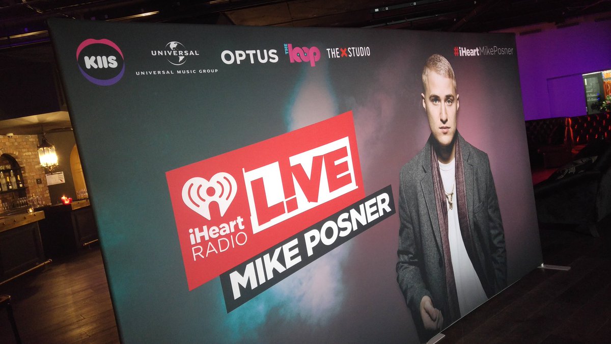 He's in the house! iHeartRadio LIVE w/ <a href="/MikePosner/">Mike Posner</a> kicks off soon! #iHeartMikePosner powered by <a href="/Optus/">Optus</a> <a href="/TheXStudio_/">The X Studio</a>