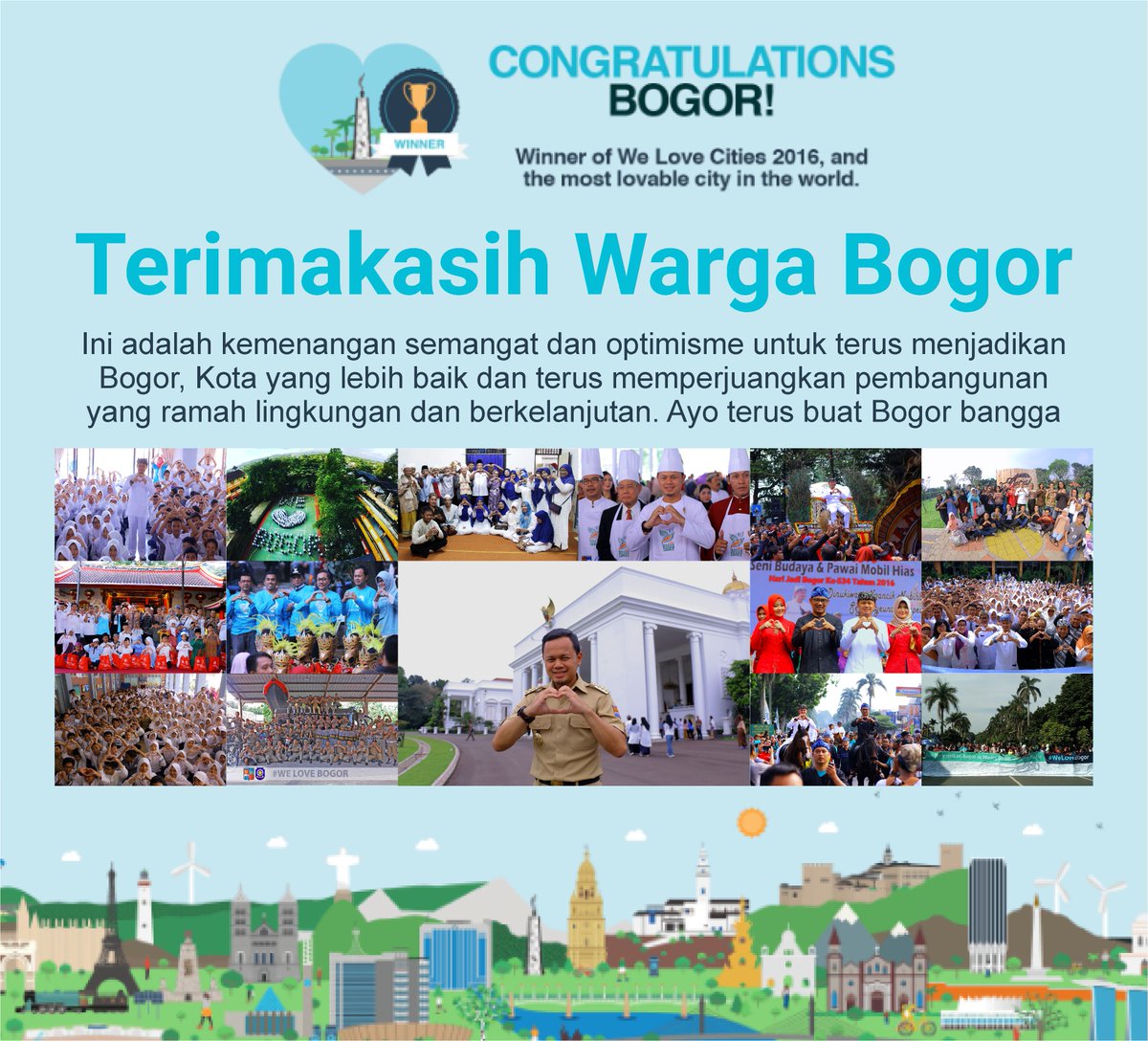BimaAryaS's tweet photo. Ini adl kemenangan semangat &amp; optimisme. Msh bnyk warga Bogor yg memilih utk tetap semangat &amp; optimis. #BogorBISA https://t.co/LXFNMqC80c