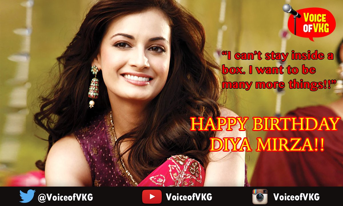VoiceofVKG's tweet photo. Wishing the stunning actor/producer #DiyaMirza a very #HappyBirthday!! For more gyan go to-https://t.co/lqauOAROuh https://t.co/G4chRvjYVk