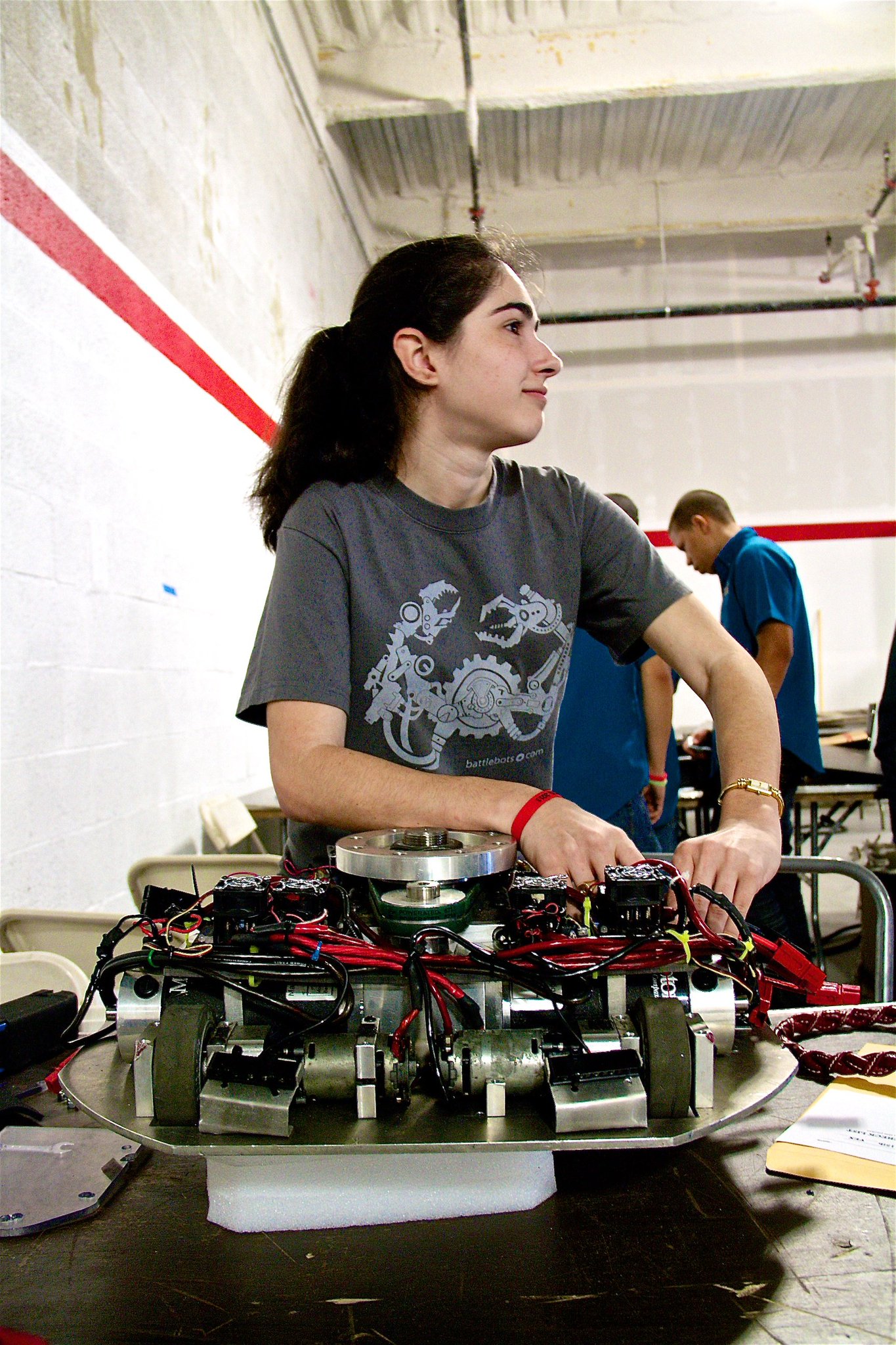 “Andrea Suarez has been building #BattleBots since High School. 