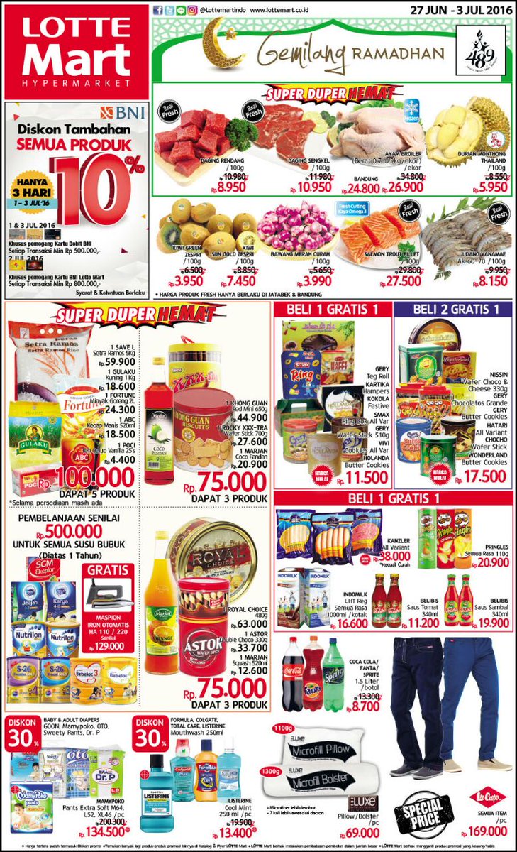 LOTTEMallBntaro's tweet photo. Yukk buruan ke Lottemart Bintaro dapatkan diskon tambahan 10% S&amp;K berlaku. CS : 021-29310777/778 @Info_Bintaro https://t.co/o3Ldgq6rei