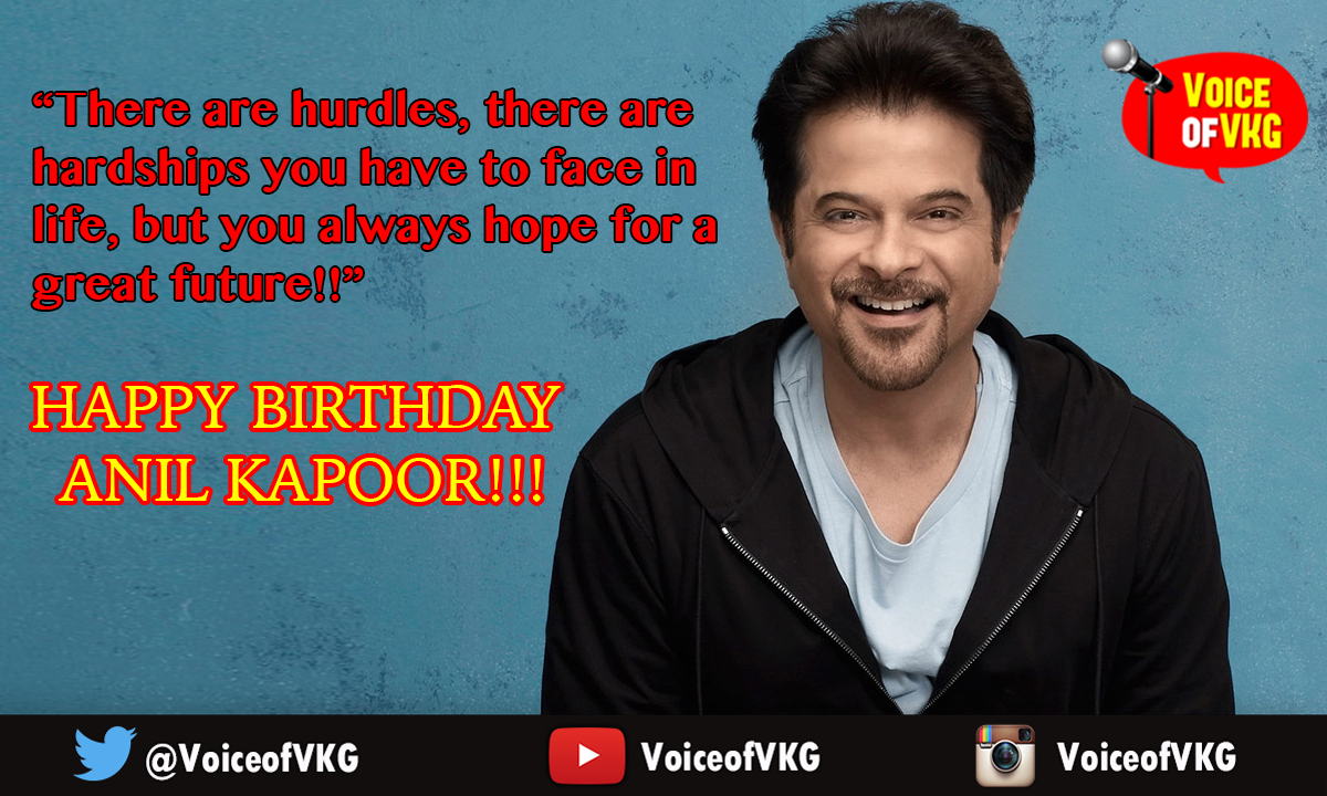 VoiceofVKG's tweet photo. Wishing the #Evergreen hero jo #slumdogmillionaire ki jaan the... wishing @AnilKapoor a very #HappyBirthday!! https://t.co/9LKvlKtHoU