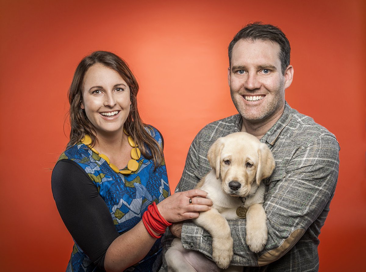 SalmonStudio's tweet photo. Meet our latest puppy, Polar! Look at his cute squishy little face :) #puppy #sponsor #designpartner @GuideDogsSANT https://t.co/81GPEhxlyt