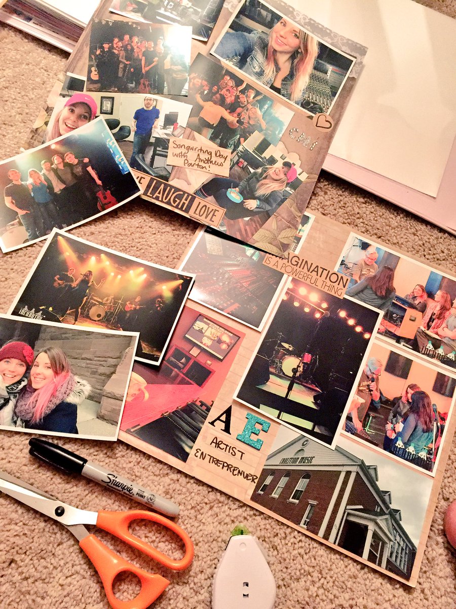 LisaNicoleMusic's tweet photo. Yupp. Just catching up on a little scrap booking 💁 #nerd @CMincubator pages! #cmiae #creative #newsingletomorrow https://t.co/IpFIgdEubJ
