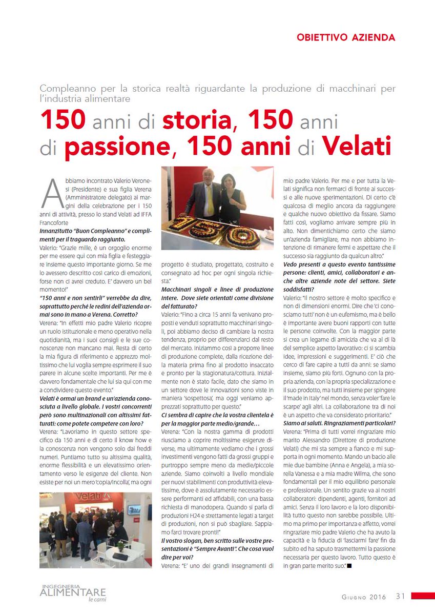 FPSFoodtec's tweet photo. Entrevista a la CEO de #VELATI, una de nuestras representadas, celebrando sus 150 años de empresa! #IFFA2016 #FPS https://t.co/dh14h9fEPR