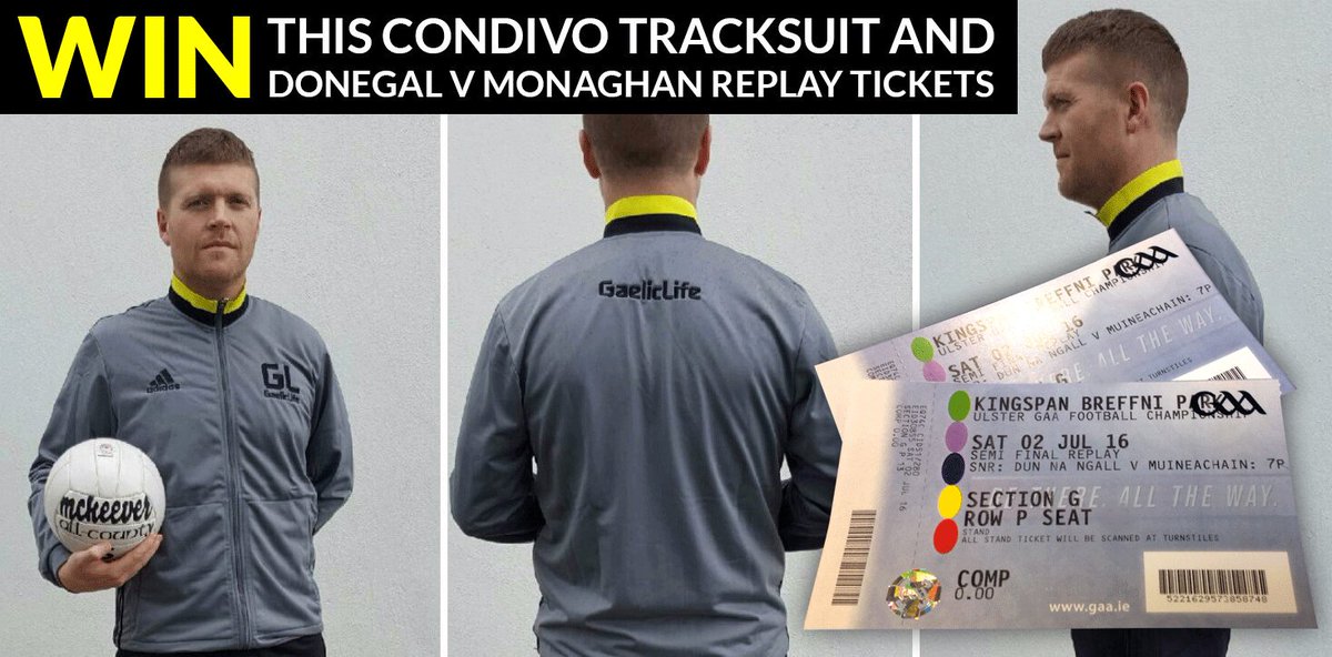 Gaelic_Life's tweet photo. RT to win this tracksuit and 2 tickets to the Donegal v Monaghan replay. Winner picked today at 3pm. Good luck! https://t.co/DADKmawrzI