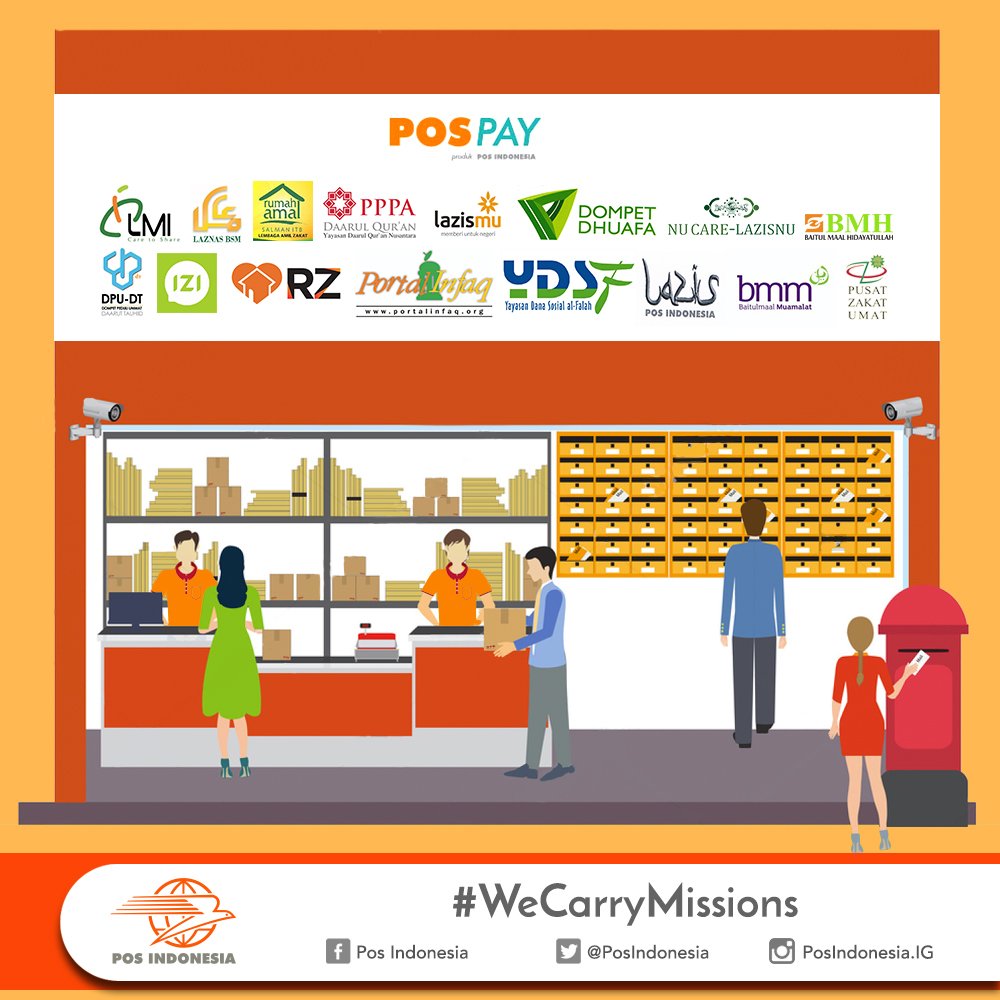 PosIndonesia's tweet photo. Kantorpos bekerja sama dg berbagai BAZIS utk membayar zakat dg Pospay. #PosIndonesia #WeCarryMissions https://t.co/GNYnT7AvP5