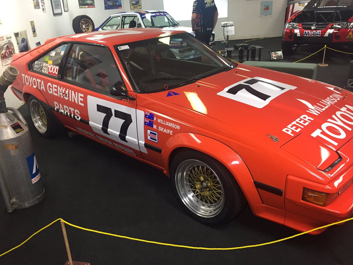 Thrusta1's tweet photo. Spotted at the Museum in Ipswich. Raced by #WinPercy in UK before coming to Aust. @V8Sleuth @Toyota_Aus @Mark_Skaife https://t.co/Fi6qBTiQbU