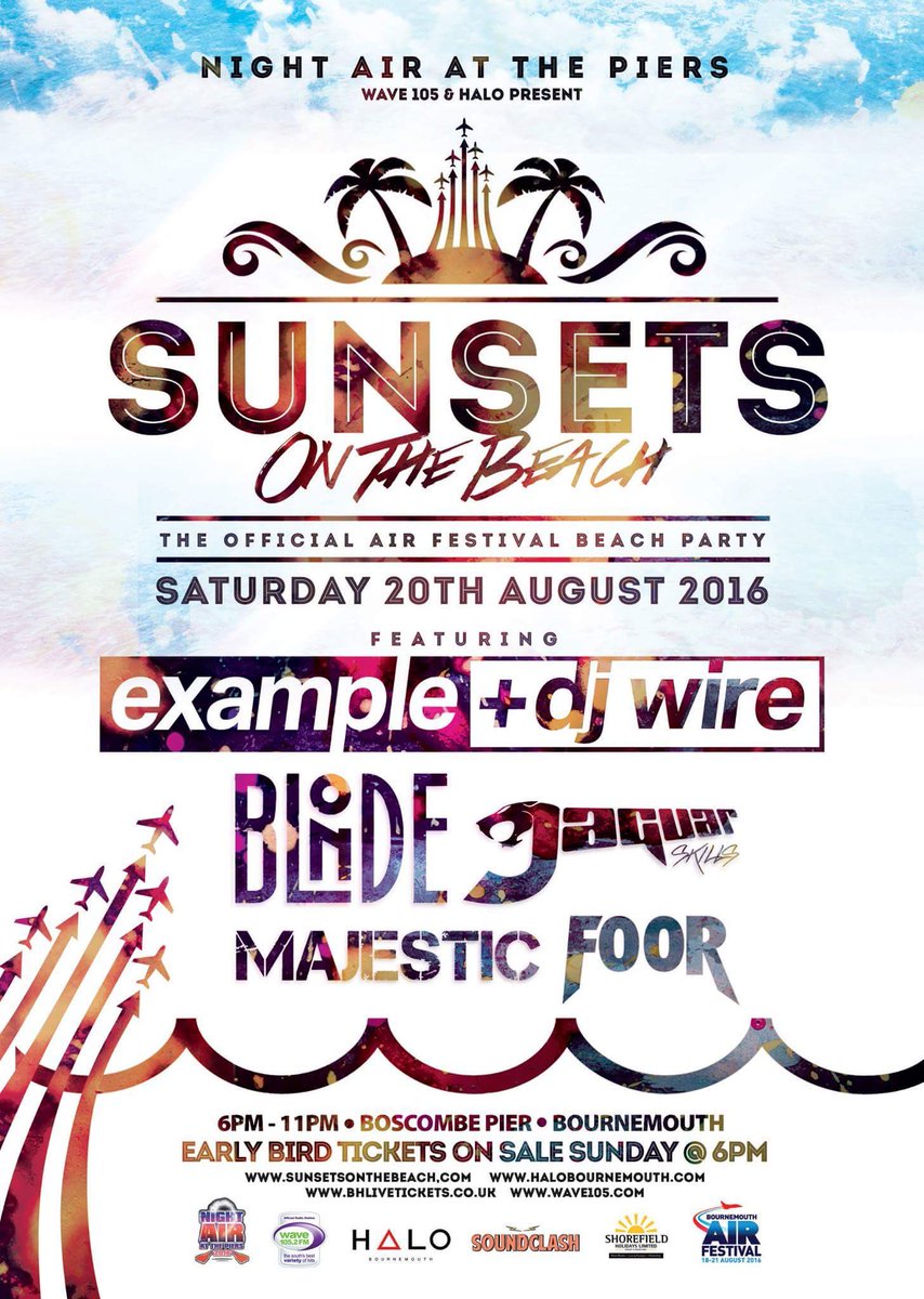 Fancy some summer music? Well <a href="/BmthAirFest/">Bournemouth Air Festival</a> and <a href="/halobournemouth/">Halo Bournemouth</a> have just announced this! m.facebook.com/halobournemout…