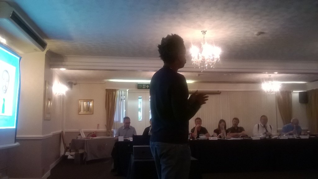 BNI in Diss Ola presenting to the group about getting visitors #BNINorfolk
