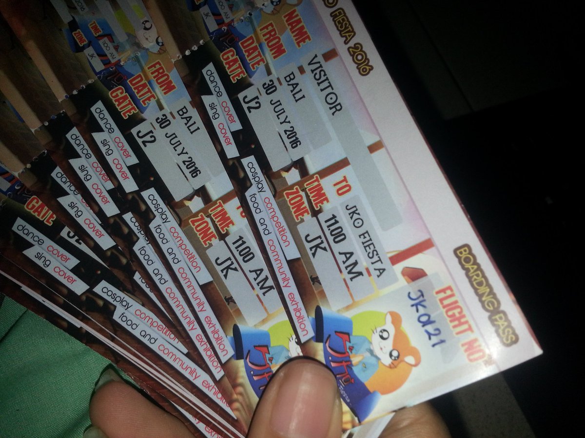 Bagi yang belum punya tiket jangan galauu soalnya mimin punya tiketnya.. jeng jeng ..