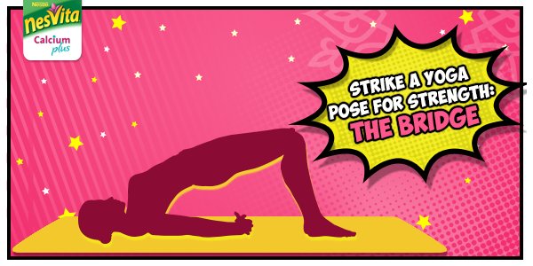 MeinHunStrong's tweet image. Did you know? The bridge yoga pose strengthens &amp;amp; rejuvenates the body. #DekhaDoStrength
