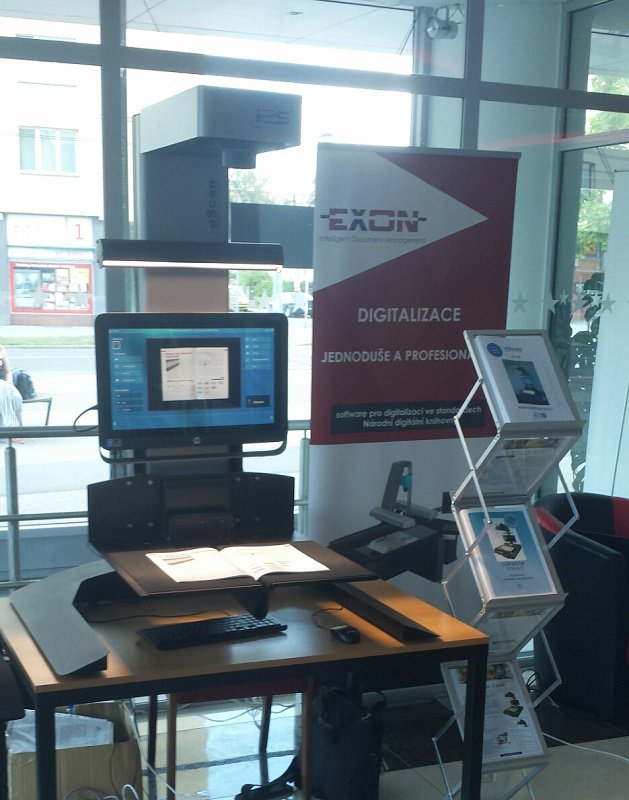 EXONsro's tweet photo. Zúčastnili jsme se konference Architektura a výstavba knihoven  se skenerem i2S - Escan. #exon #escan https://t.co/VvCffWSfJF