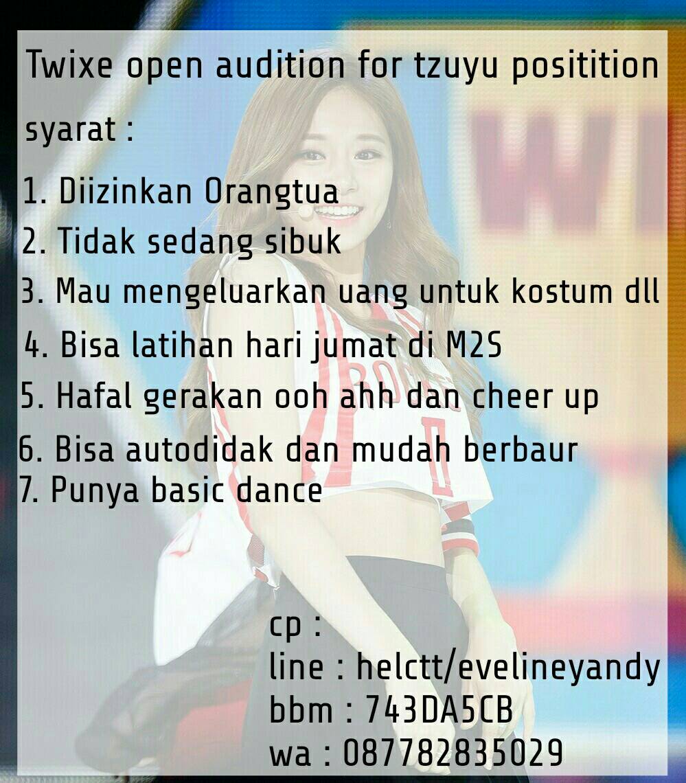 kita masih open member dc twice posisi tzuyu nih. kalo yang minat hub cp ya!