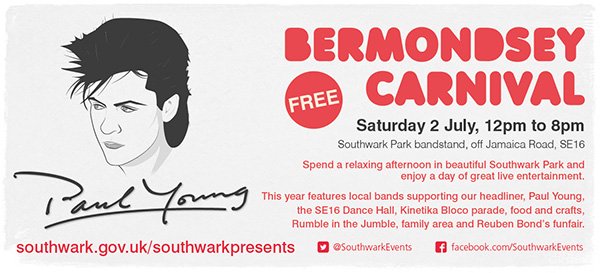 lb_southwark's tweet photo. Tomorrow is the big day! Are you ready for @PaulYoungParlez and the Bermondsey Carnival? https://t.co/yObP7fgBfw https://t.co/AtJHWCFDhJ