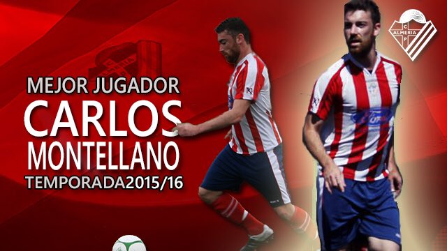 PoliAlmeria's tweet photo. 🏆MVP2015/16 | @carlosmonteyano ganador. El 10 rojiblanco ha sido elegido como Mejor Jugador 2015/16 #MVPMontellano https://t.co/UQvyA4VSO0
