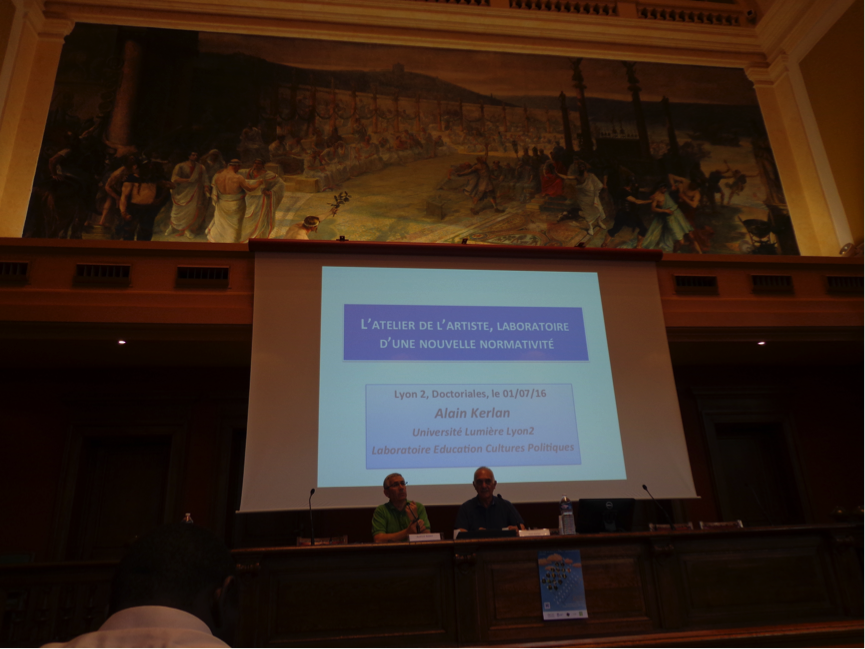 En ce moment, conférence d’ouverture des Rencontres Doctorales Lyon 2: André Robert et Alain Kerlan