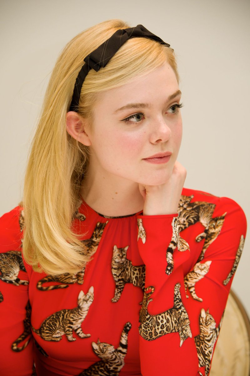 Elle Fanning in Dolce&amp;Gabbana at 'The Neon Demon' Press Conference on June 27, 2016 in Beverly Hills #dgcelebs