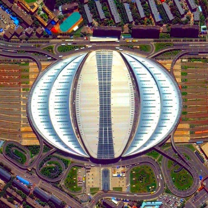 OsirisLabs's tweet image. Beijing South Railway Station, #Beijing, #China — 2016 | #EarthFromSpace #SatelliteImage