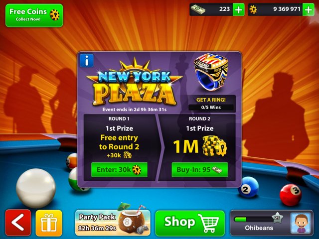 8 Ball Pool on X: Play the New York Plaza tournament, this weekend only!  Winner takes a 1M Coins prize:    / X