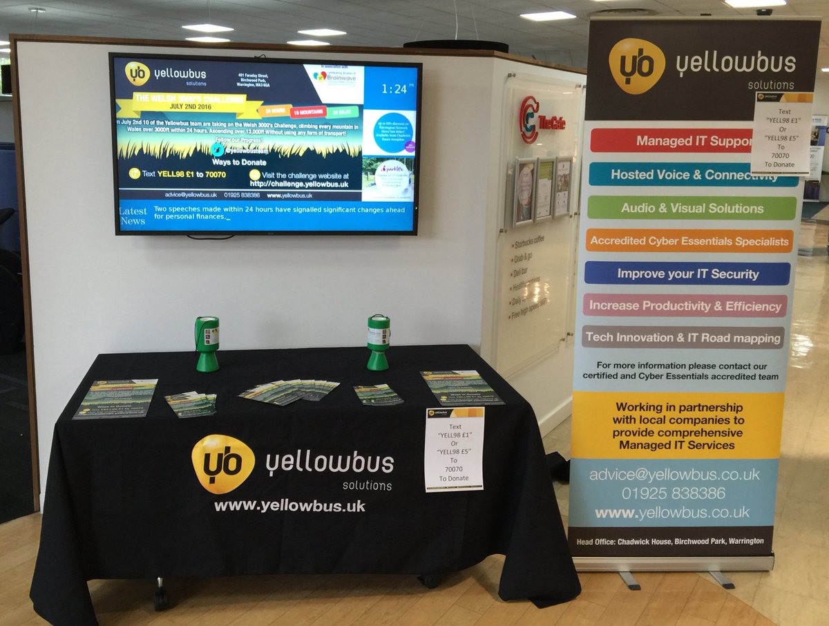 YellowbusTeam's tweet photo. You still have chance to help inspire the guys for the #ybchallenge pop down to @atTheCentre before 2pm!!! Or text!! https://t.co/1bbMxDWtLW