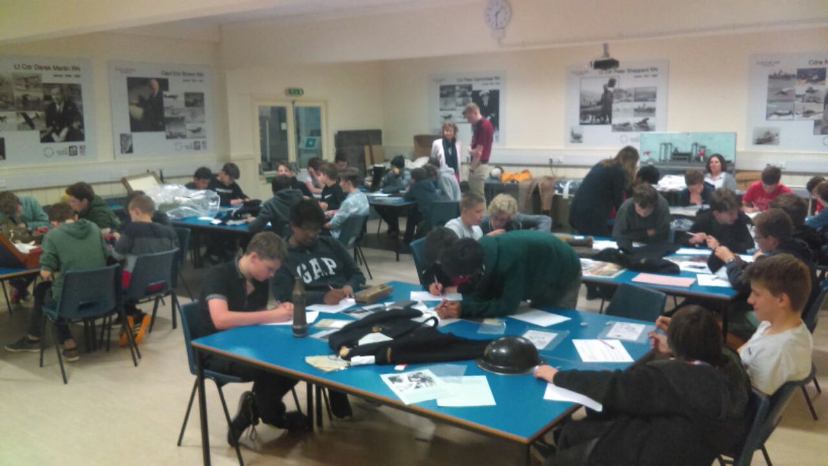 BWSHistory1's tweet photo. Year 9 students at Fleet Air Arm Museum, Yeovilton working with WW2 artefacts https://t.co/RSip14fC1A