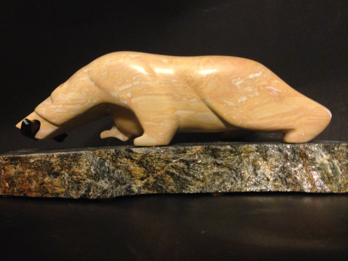 This guy will be at <a href="/StonyPArtWalk/">Stony Plain Art Walk</a> today from 10-3. Will you? Hope to see you there. #art #stonecarvings #funday