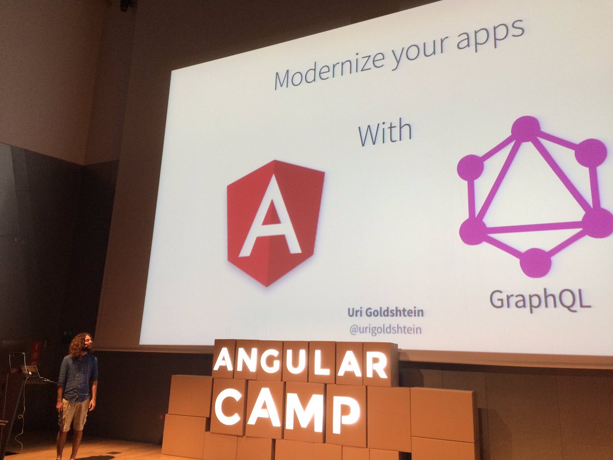 pearpages's tweet image. #graphsql at #AngularCamp by @UriGoldshtein thx to @AngularBeers #Barcelona
