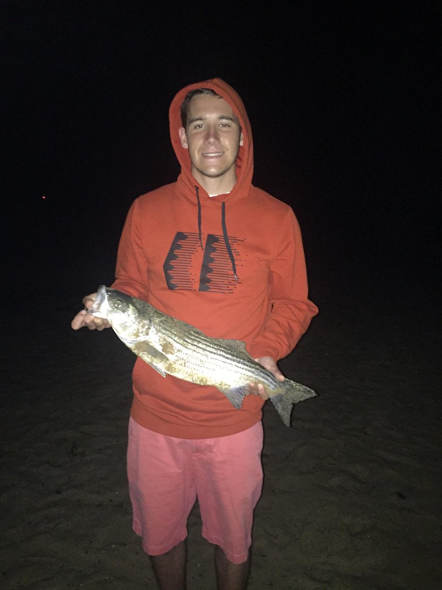 RDBassette's tweet photo. First Striper of the year goes to son Reid (as usual).  Dad is a close 2nd, holding fast at 0. https://t.co/Q6y9cIQZ11
