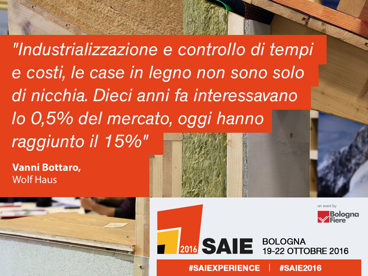 SAIEfiera's tweet photo. Costruzioni in #legno da 0,5 al 15% in 10 anni #WolfHaus @filodellepiane @RobertaVitale76 https://t.co/h0ie2pMBkl https://t.co/6Vj8xLjZkK