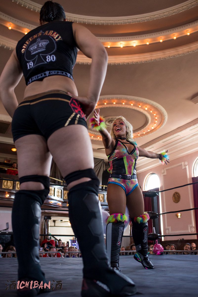 IchibanDX's tweet photo. YUP. This match happened. @SHIMMERwomen #Shimmer82 / Photos soon. DVD Soon'ish. @SoloDarling vs. @QoSBaszler https://t.co/NXp6DUrYHB
