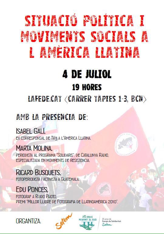 QuetzalRebelde's tweet photo. Dilluns tens una cita a la @Lafede_cat per parlar de moviments socials i política a llatinoamérica! A les 19h! https://t.co/TiPBVOXUlT