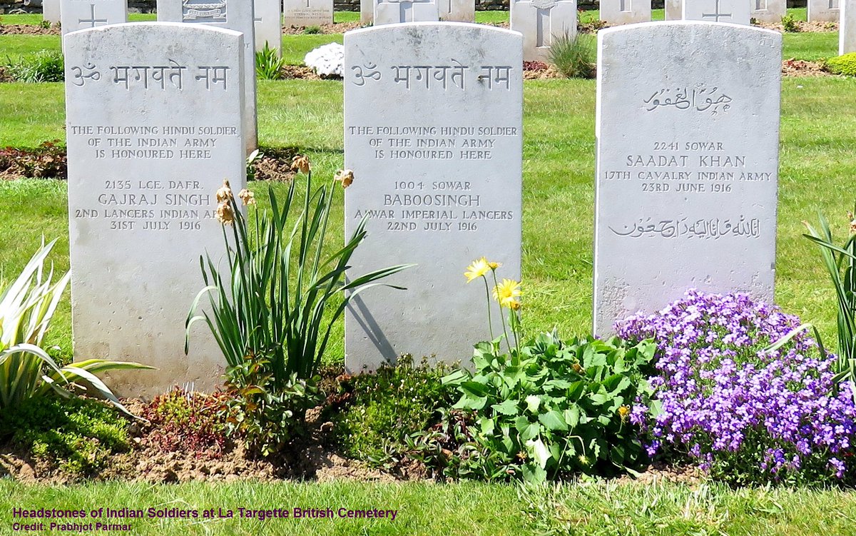 Remembering the fallen #Somme100 @IndiaWW1 <a href="/SaltSarkar/">Salt of the Sarkar</a> <a href="/CWGC/">Commonwealth War Graves</a> @gt1588