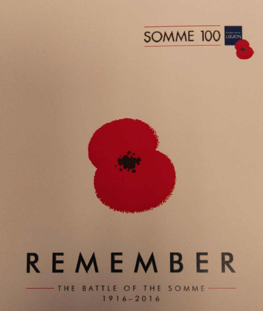 For our tomorrow's they gave their today. Proud to represent our families this morning #Somme100